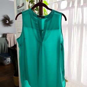 Rose & Olive Sleeveless V Neck Carer Top - Turquoise
